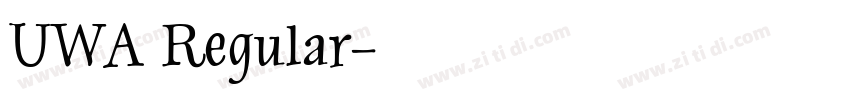 UWA Regular字体转换